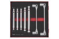 Jeu de clés articulées doubles Foam2 tray 7 pièces Teng Tools TEDDF7