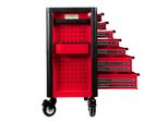 Servante d&#039;atelier 7 tiroirs rouge et noire extra large 960 mm finition haute qualité avec plan de travail en acier inoxydable MW Tools GWB307