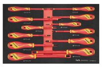 Set de tournevis isolés Foam3 tray Plat- PH- PZ 12 pièces Teng Tools TEFMDV12