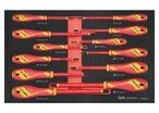 Set de tournevis isolés Foam3 tray Plat- PH- PZ 12 pièces Teng Tools TEFMDV12