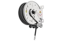 Enrouleur air et eau 15 m Ø G 3/8 (f) 20 bars Inox 304 avec enroulement automatique et support mural fixe Raasm RA.8292.104