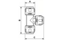 Té égal aluminium pour tubes | PPS1 TE