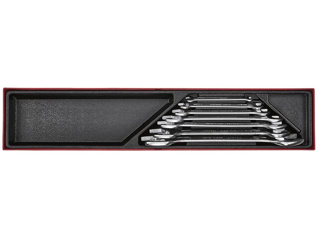 Jeu de clés à fourche double AF TTX4 1/4- 1-1/4 tray 7 pièces Teng Tools TTX6607