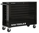 Servante d&#039;atelier 7 tiroirs noire extra large 1135 mm avec verrouillage intégré dans la poignée roues ø125 mm MW Tools GW307B