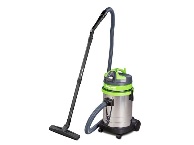 Aspirateur eau et poussière avec démarrage automatique - 33 litres cuve en acier inoxydable - 1 moteur 1 kW 230 V - 72 dB(A) Cleancraft WETCAT 133 IR