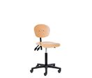 Siège de travail ergonomique Natur bois sur roulettes Sofame MSS800