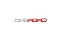 Chaine de balisage rouge et blanc 25 m en polypropylène MW Tools CBR101SBS