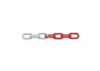 Chaine de balisage rouge et blanc 25 m en polypropylène MW Tools CBR101SBS