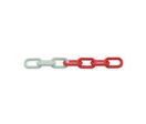 Chaine de balisage rouge et blanc 25 m en polypropylène MW Tools CBR101SBS