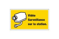 Autocollant « Vidéosurveillance sur la station »