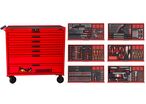 Servante d'atelier complète professionnelle rouge 7 tiroirs set en mousse 631 outils Teng Tools TCEMM631N
