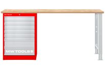 Établi modulaire Rubberwood avec armoire à tiroir 8T 2000 mm MW Tools MOD20LP8R