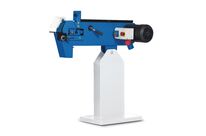 Ponceuse à bande industrielle pour métaux 75x2000 mm 30 m/s 3 kW 400V arrêt d&amp;#039;urgence table de ponçage réglable 10-30° Metallkraft MBSM75-20